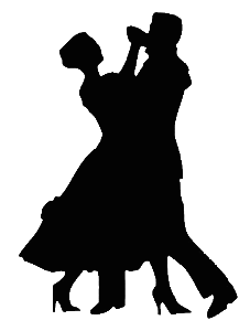 Ballroom Dancers shadow transparent